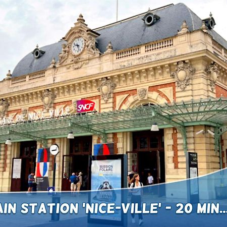 1 Min To The Beach Apartment - Kitchen - Tramway - Air Conditioner - Wifi - Promenade Des Anglais Ницца Экстерьер фото