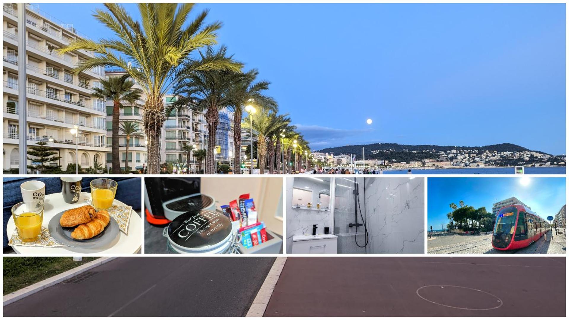 1 Min To The Beach Apartment - Kitchen - Tramway - Air Conditioner - Wifi - Promenade Des Anglais Ницца Экстерьер фото